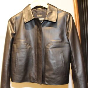 blouson en cuir noir