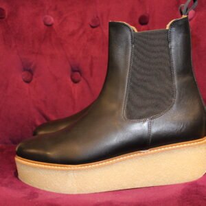 boots noir semelle haute anne blum