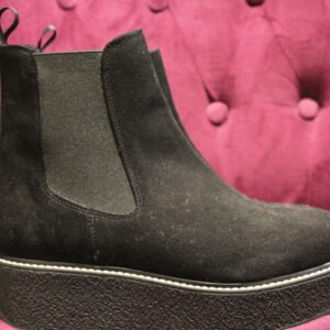 boots noir semelle haute anne blum
