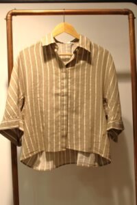 chemise en lin rayée