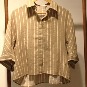 chemise en lin rayée