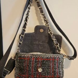 Petit sac à rabat en tweed