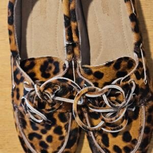 Chaussures bateau léopard