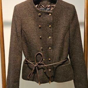 Veste croisée ceinturée