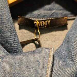 Chemise lavallière effet denim